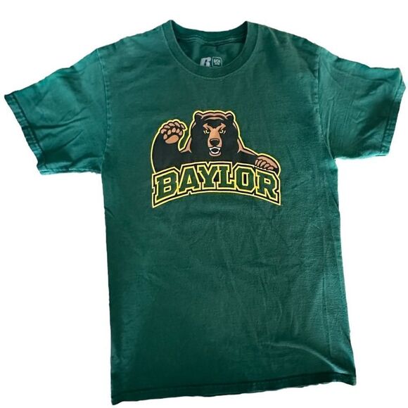 EUC Baylor Bears Green Short Sleeve Baylor University- Size Small - Picture 2 of 4